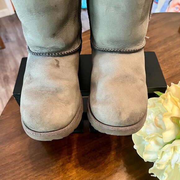 Toddler/Girls/Kids Grey UGG Australia Short Boots Size 1 Retail $130 - Picture 5 of 7